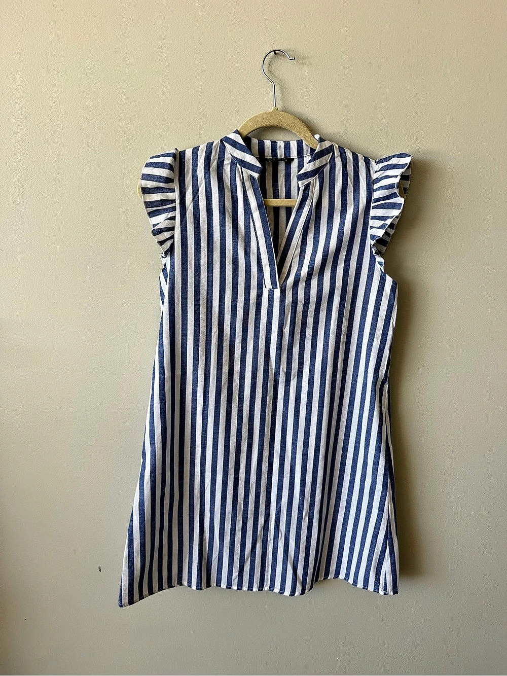 SHEIN Blue & White Striped Mini Dress Like New